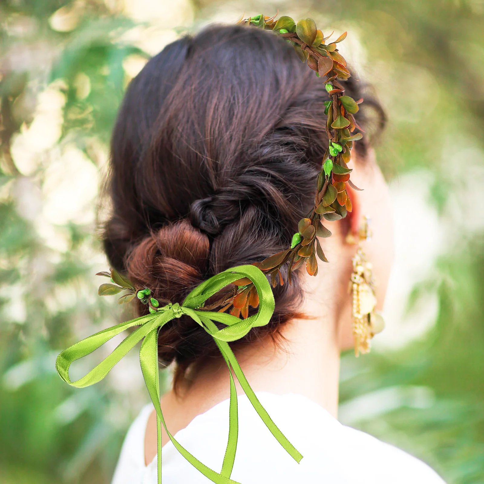 

Creative Wreath Headbands Women Exquisite Craft Lightweight All Day Wear Wreath Hairbands Hairband with Leaf Headband for Girl