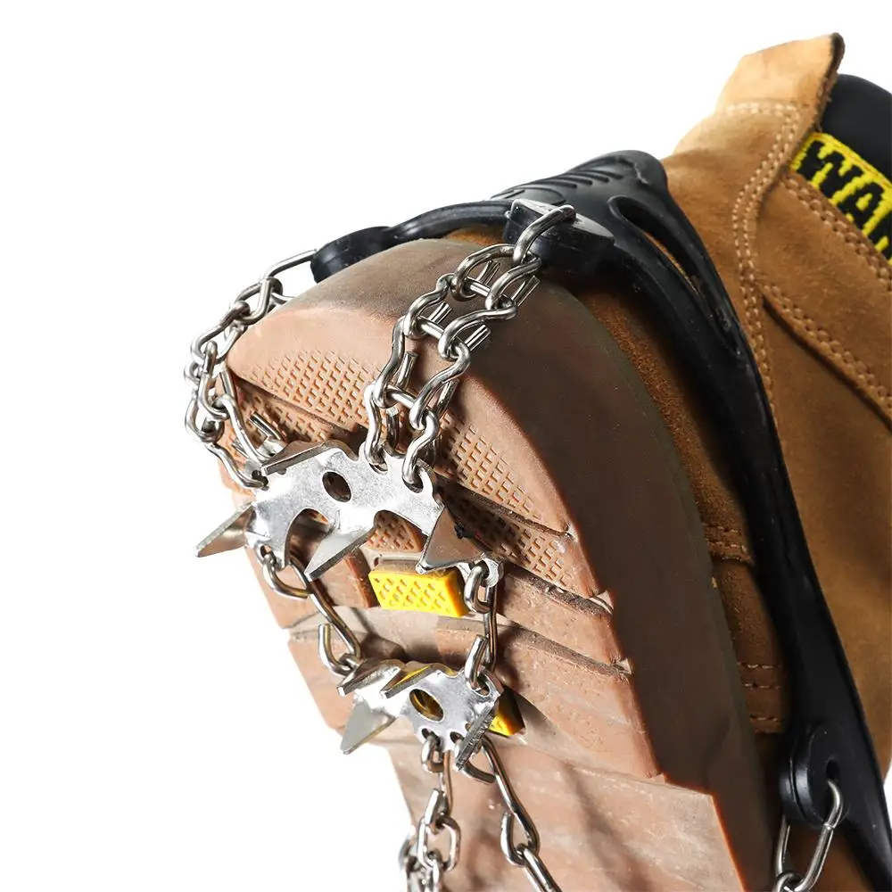 Covers Crampons Anti-Skid 24-Teeth Snow Shoes Spikes Ice Shoes Climbing Spike Grip Boots Chain
