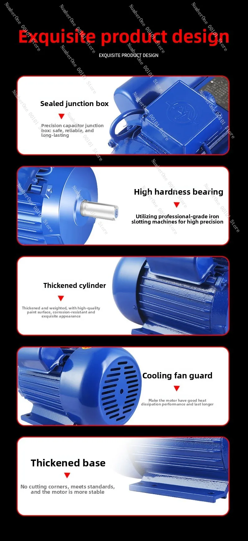 3KW 2-Pole Pure Copper 220V Asynchronous Dual-Value Motor 2800 RPM Single-Phase Motor