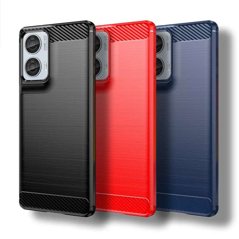 For Motorola S50 Neo Case For Motorola S50 Neo 5G Cover 6.7 inch Carbon Fiber Shockproof Silicone Bumper For Motorola S50 Neo