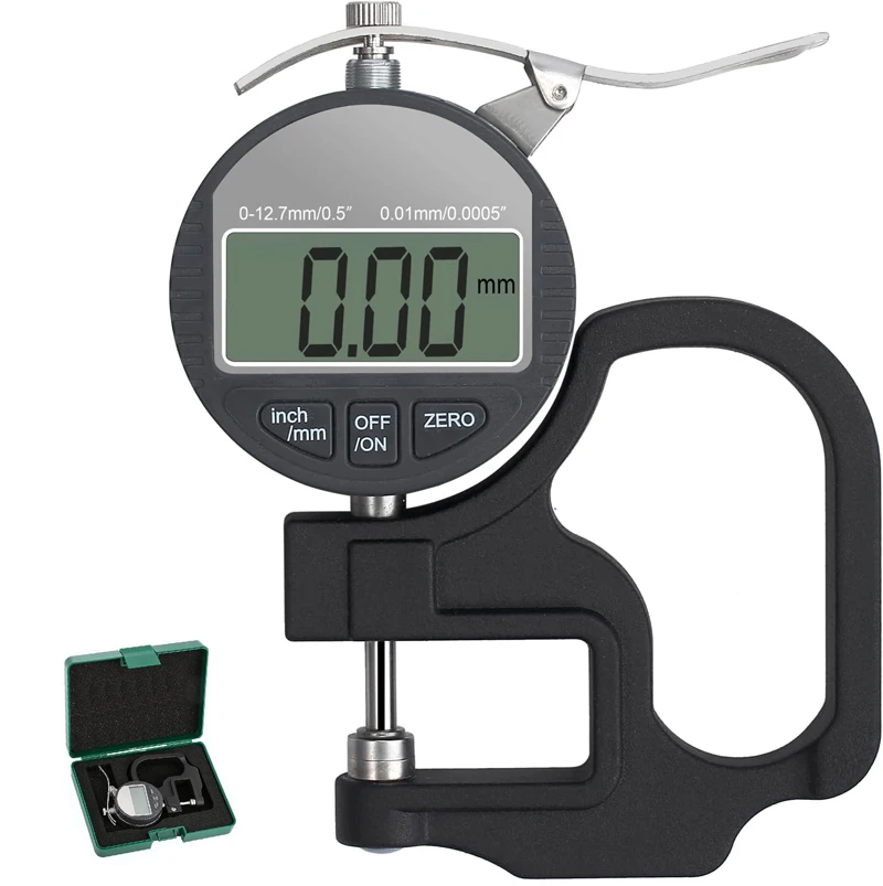 Digital Thickness Gauge 0.01mm/0.001mm Micrometer PPF Car Wrap Film Thickness Tester for Paper Leather Cloth