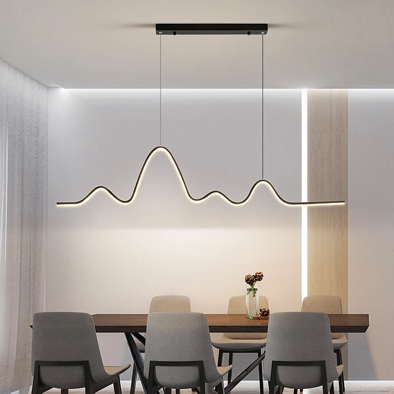 

Modern Minimalist Led Pendant Lights Dimmable Black White for Table Dining Room Kitchen Haning Lamp Decorative Lusters Luminaire