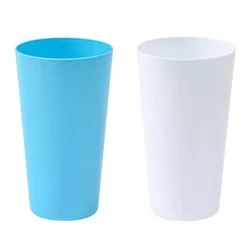 2PCS 20oz Plastic Reusable Cup Stackable Tumbler Unbreakable  Cups for Beer Reusable Glass for Water Party or Home Bar Bathroom