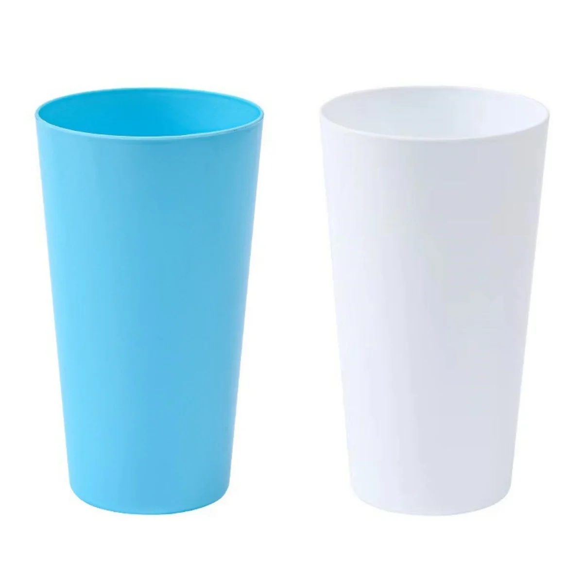 2PCS 20oz Plastic Reusable Cup Stackable Tumbler Unbreakable  Cups for Beer Reusable Glass for Water Party or Home Bar Bathroom