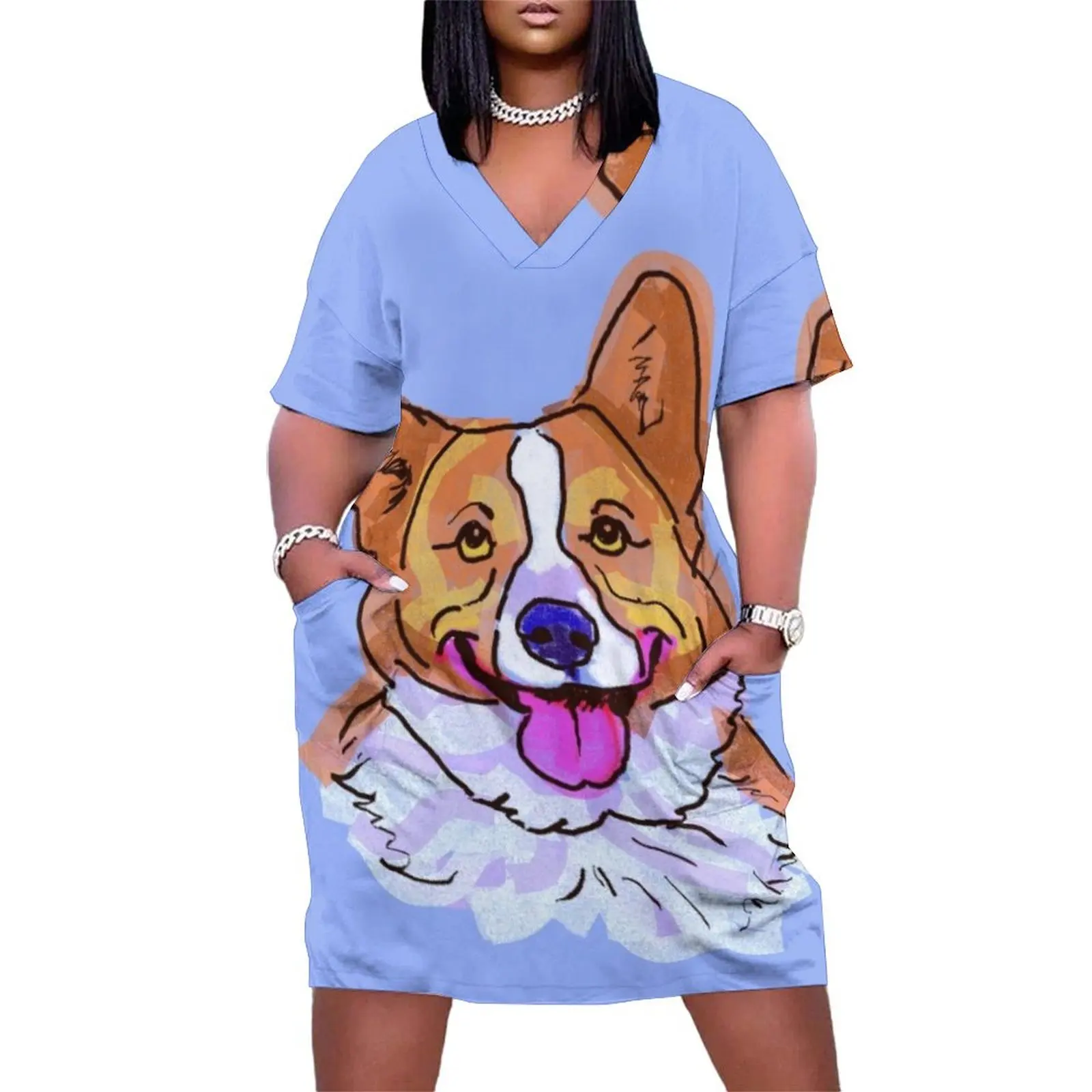 The Pembroke Welsh Corgi Love of My Life Loose Pocket Dress women long dresses sexy dress dress women summer