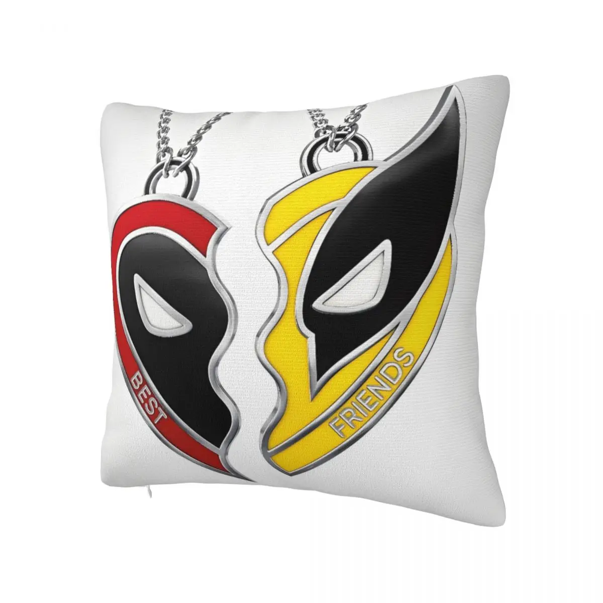 Soft Deadpool & Wolverine Poster Pillowcase Polyester Cushion Cover Cartoon Anime Throw Pillow Case Cover Zippered 45cm