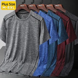 Men and Women's Breathable Camping Tee Shirt, Basic Sports Tops, Male and Female T-Shirts, Drop Shipping, Size Up to 8XL, Summer