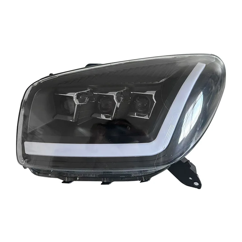 -For 12v 24V 55W Headlight Assembly Conversion with LED DRL Sequential Turn Signals and Lensed Headlights%