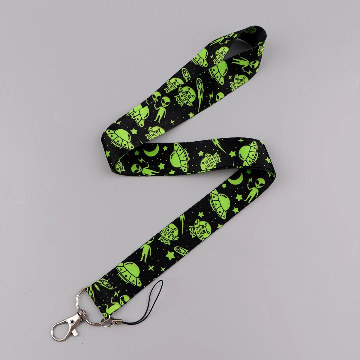 

Забавный ремешок для телефона с изображением инопланетянина НЛО, брелок для камеры, удостоверение личности, тренажерный зал, USB подвесная веревка, аксессуары для телефонов, подарки