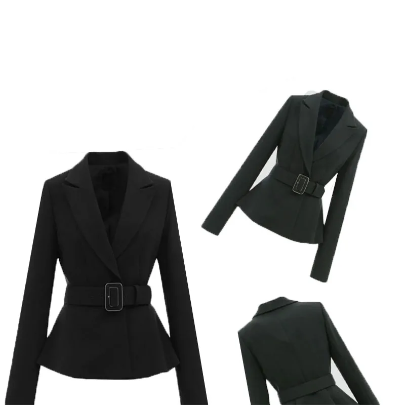 Female jackets 2023 Spring And Autumn New Suit Jacket Female Relaxed Fashion Temperament On Thin Lining Blazer One Button Belt