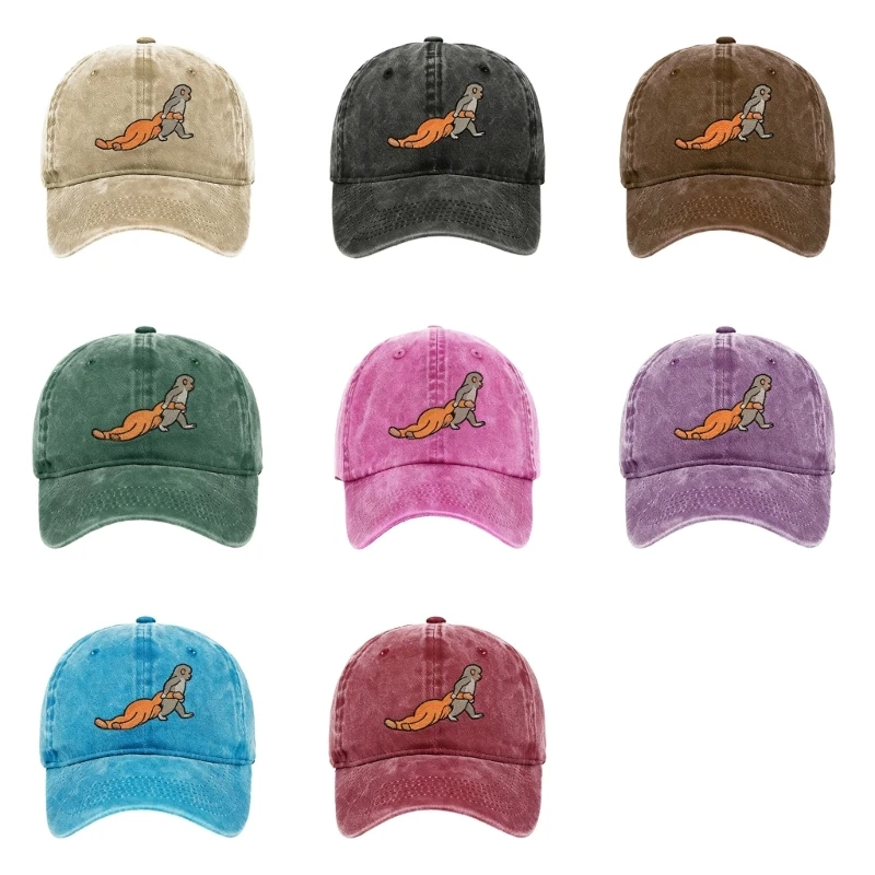 652F the Monkey Baseball Cap Cotton Adjustable Sports Hat For Men Women Kids