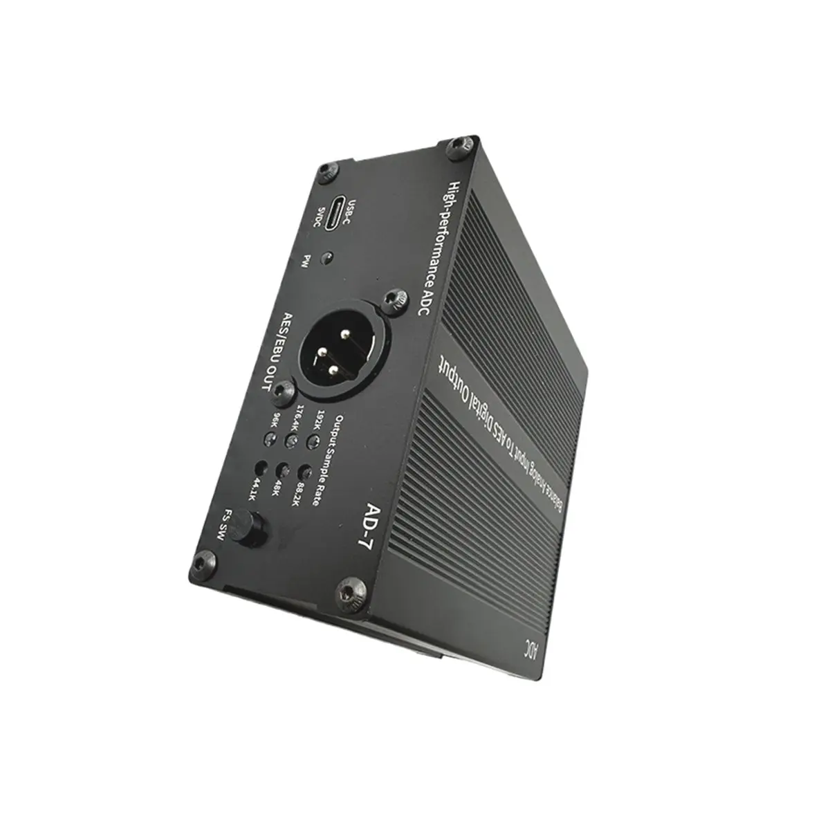 AU47-AES/EBU Analog-to-Digital Audio Converter Digital Audio Encoder Balanced Stereo Output 24 Bit 192K