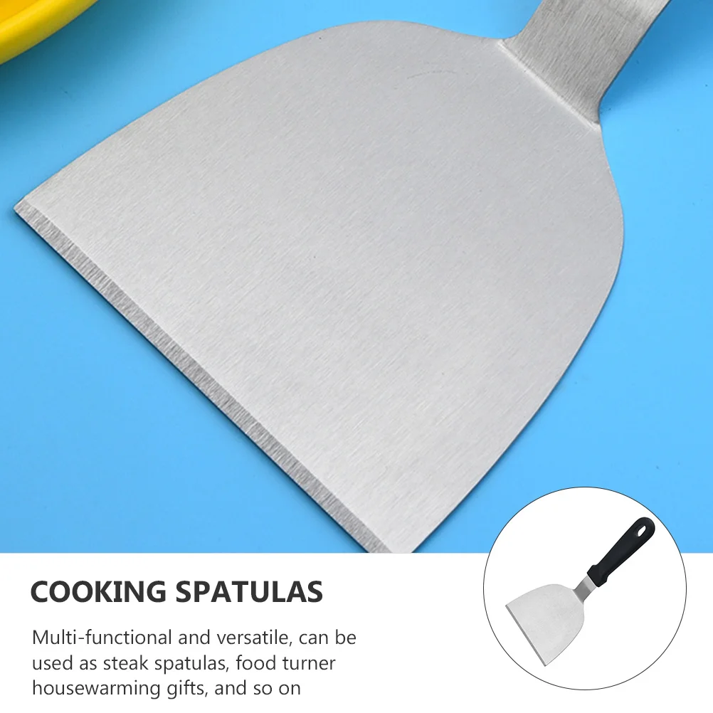 

2Pcs Iron Plate Steak Spatulas Stainless Steel Grill Tool Set Heat Resistant Flexible Cooking Kitchen Utensils