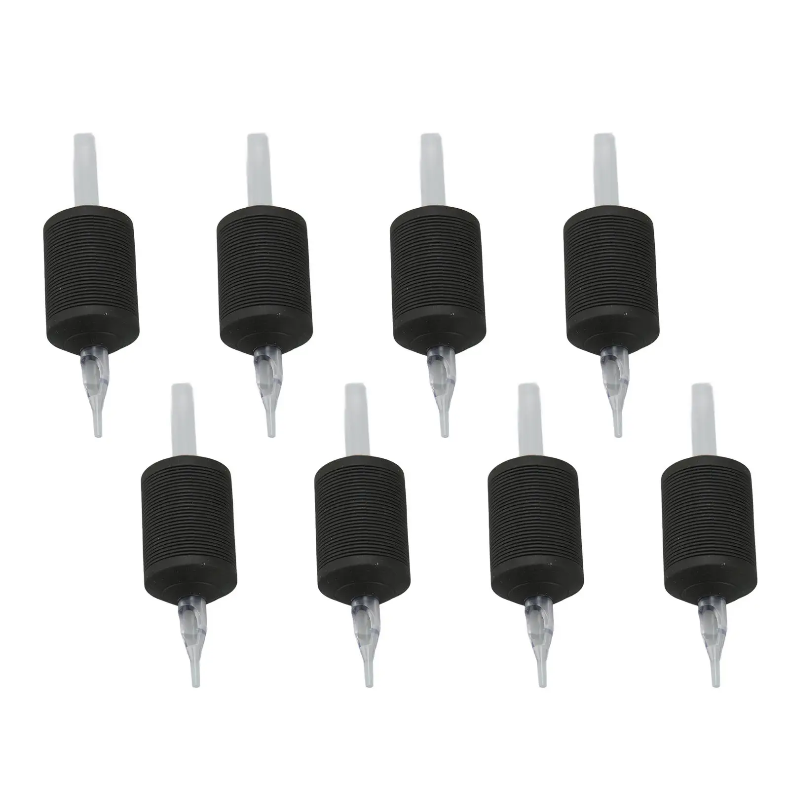 20pcs 30mm Tattoo Machine Handles - Safe Silicone Grip Tubes for Tattoo Artists - Black Supplies