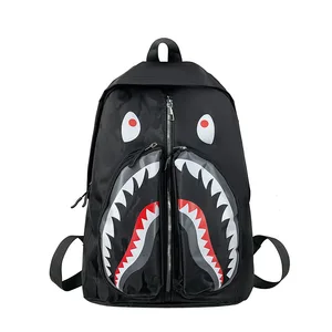 Waterproof school backpacks for students, travel bags anime shark, punk street fashion, shoulder backpack, 2024 8 Main Sales Punk Backpack - №6