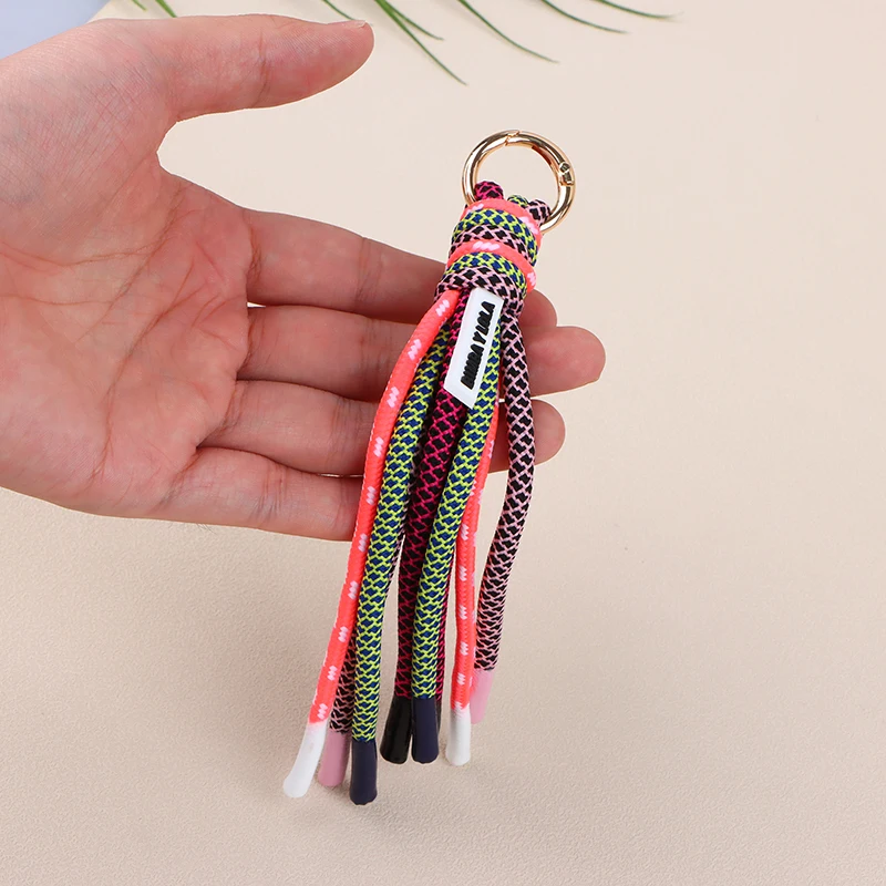 New High-quality Hardware Anti-theft Keychain Fashion Bag Accessories Luxury Brand Tassel Female Bag Decoration