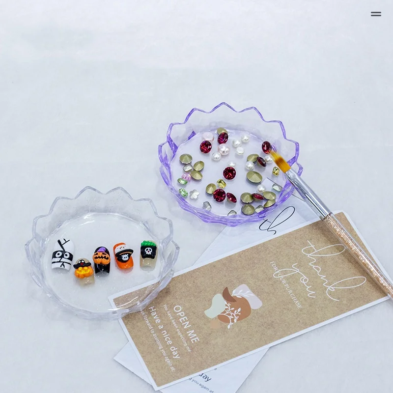 ที่วางแปรงทำเล็บ กล่องเก็บอุปกรณ์ทำความสะอาด ถาดใส่ของ กล่องเก็บของ ถาดใส่เครื่องประดับตกแต่งเล็บ กลิตเตอร์  สำหรับจัดแสดงอุปกรณ์ทำเล็บ