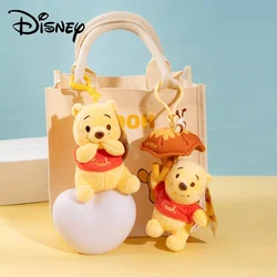 13/15Cm Kawaii Disney Pooh Bear Plush Keychain Pendant Cartoon New Plush Doll School Bag Pendant Couple Pendant Birthday Gift