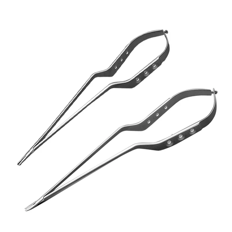 1 Pcs Gun-shaped Surgical Dental Needle Holders 24cm Tool Straight Curved Medical Surgery Instruments