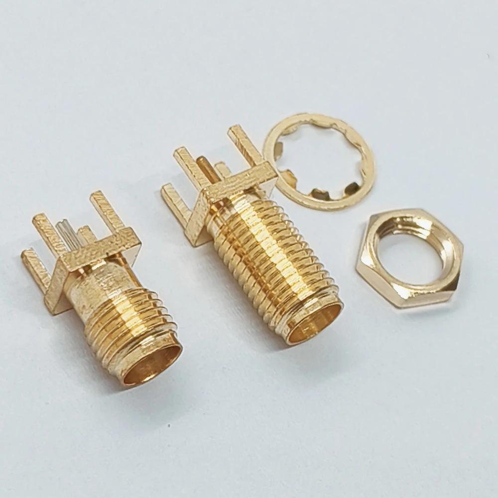 10 Stück SMA-KE Stecker, gerader Stift, Innenloch, Innennadel, RF-Koaxial-Antennenbuchse 13,5-26,5 mm für drahtlose Modul-Leiterplatten – Detail 2