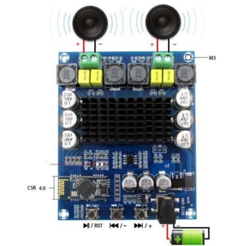 

XH-M548 Bluetooth двухканальная плата цифрового усилителя мощности 120 Вт TPA3116D2 плата цифрового усилителя мощности Bluetooth