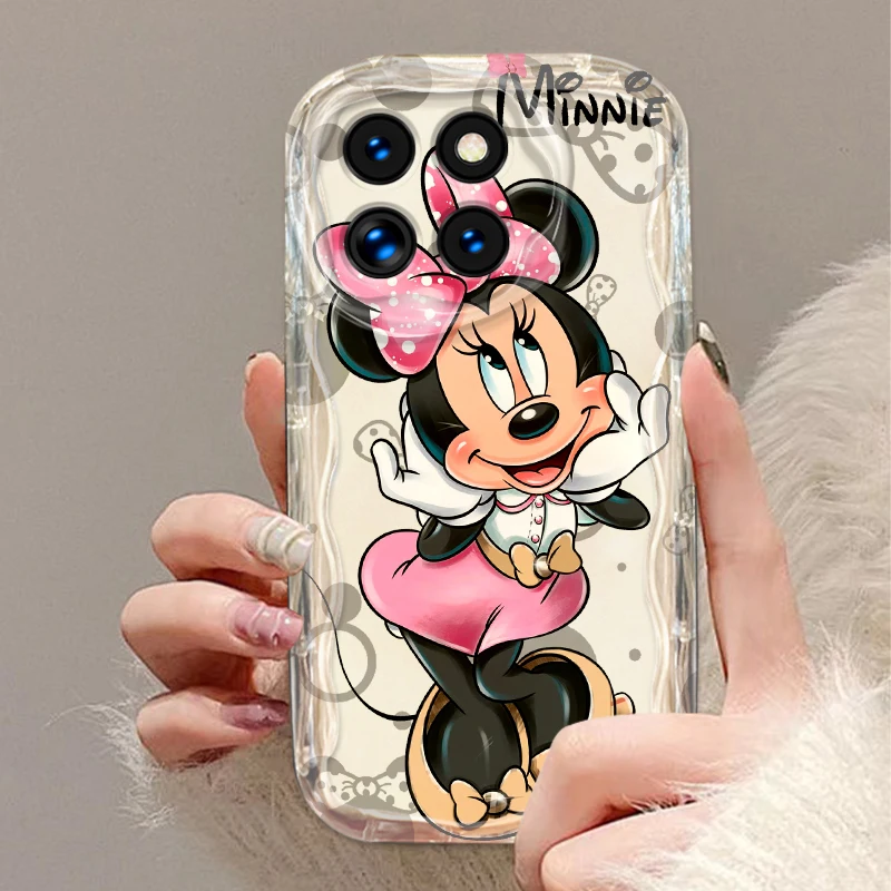 Disney Cartoon Mickey Minnie für Xiaomi 14 12 11 Pro Poco M6 M3 x6 x5 x4 x3 Pro transparente Soft Wave Oil Telefon hülle