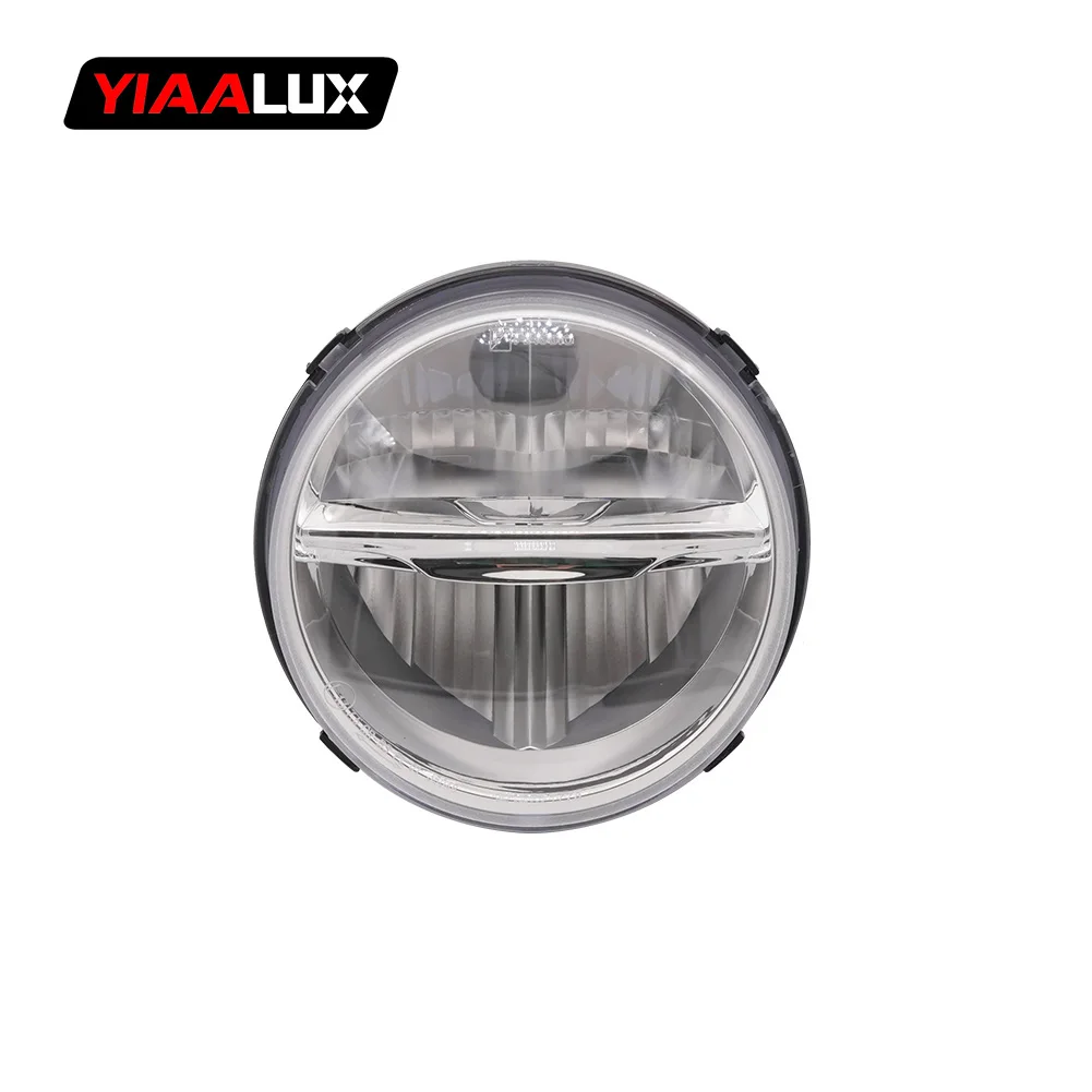 YIAALUX Motorcycle LED Full Halo Headlight Moto Light DRL Round Head Lamp For Vespa Primavera 150 2018 2019 2020 2021