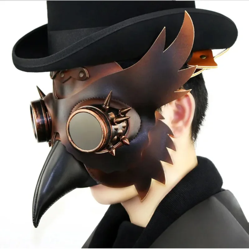 

Cosmask Halloween Plague Bird Mask Real Adult Party Costume Horror Mask Steampunk Plague Bird Mask Stage Show CosplayCosliu