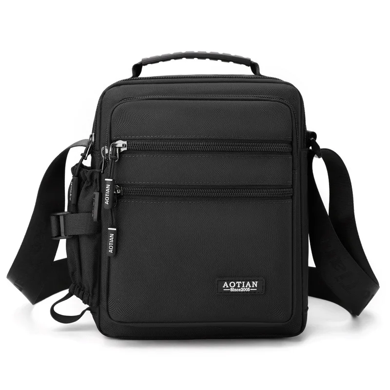 

Men's Multi Compartment Shoulder Bag Outdoor Versatile Water Bottle Crossbody Bag Casual Work Travel Commuting Oxford Handbag