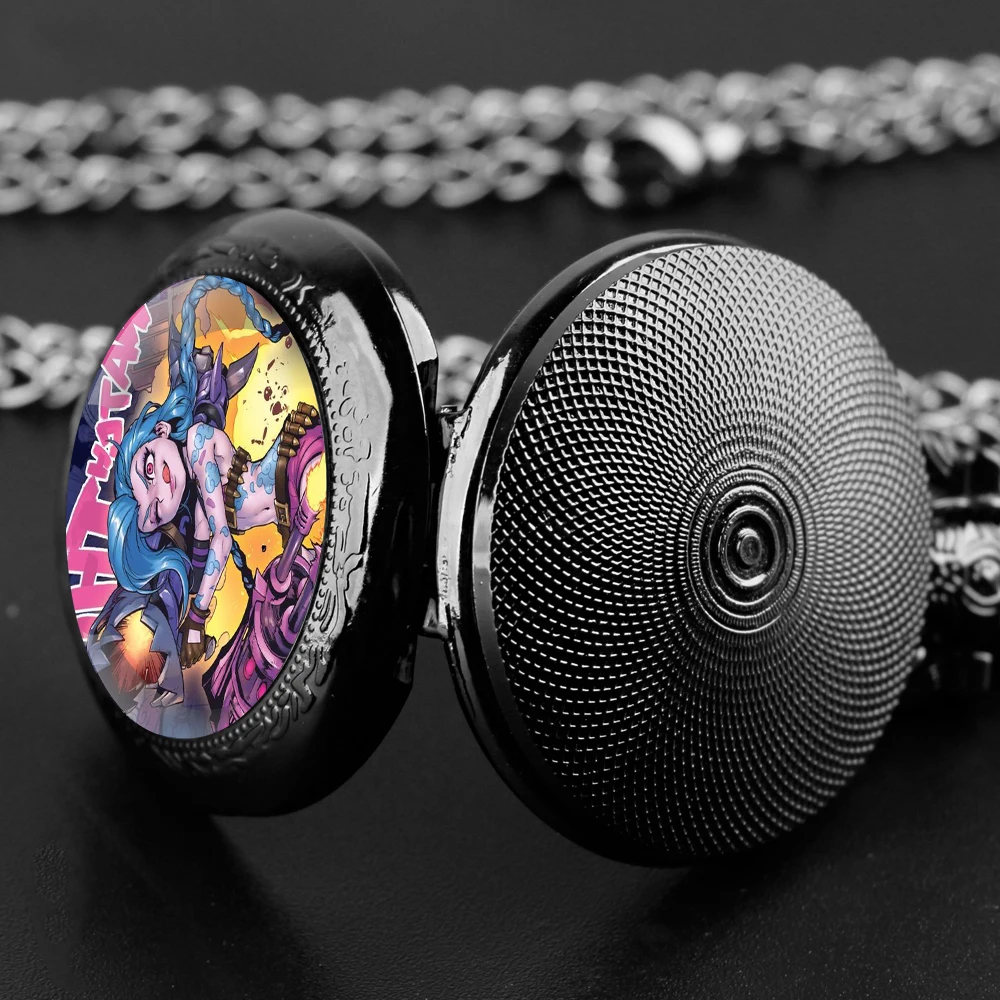 Arcane Jinx Unique Creative Quartz Pocket Watche Necklace Accessory Chain Clock Kids Souvenir Best Gifts For Children Men