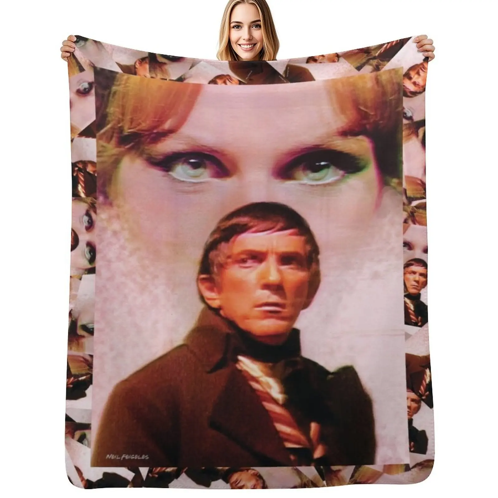 Sombras Oscuras - Barnabas Collins y Ang? Manta Decorativa ?lique Bouchard, Suave y Cálida, Sin Bolitas, para Cama