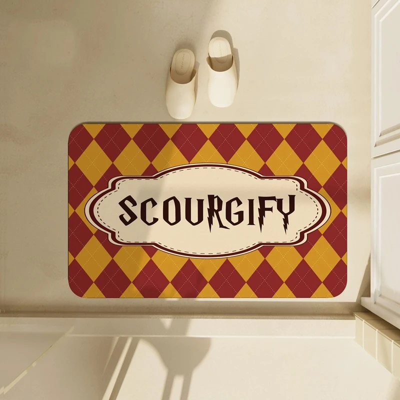 

Creative Text Batoom Absorbent Mat Retro ower Room Toilet Carpet Qui Dry Anti Slip Foot Pad Home Use