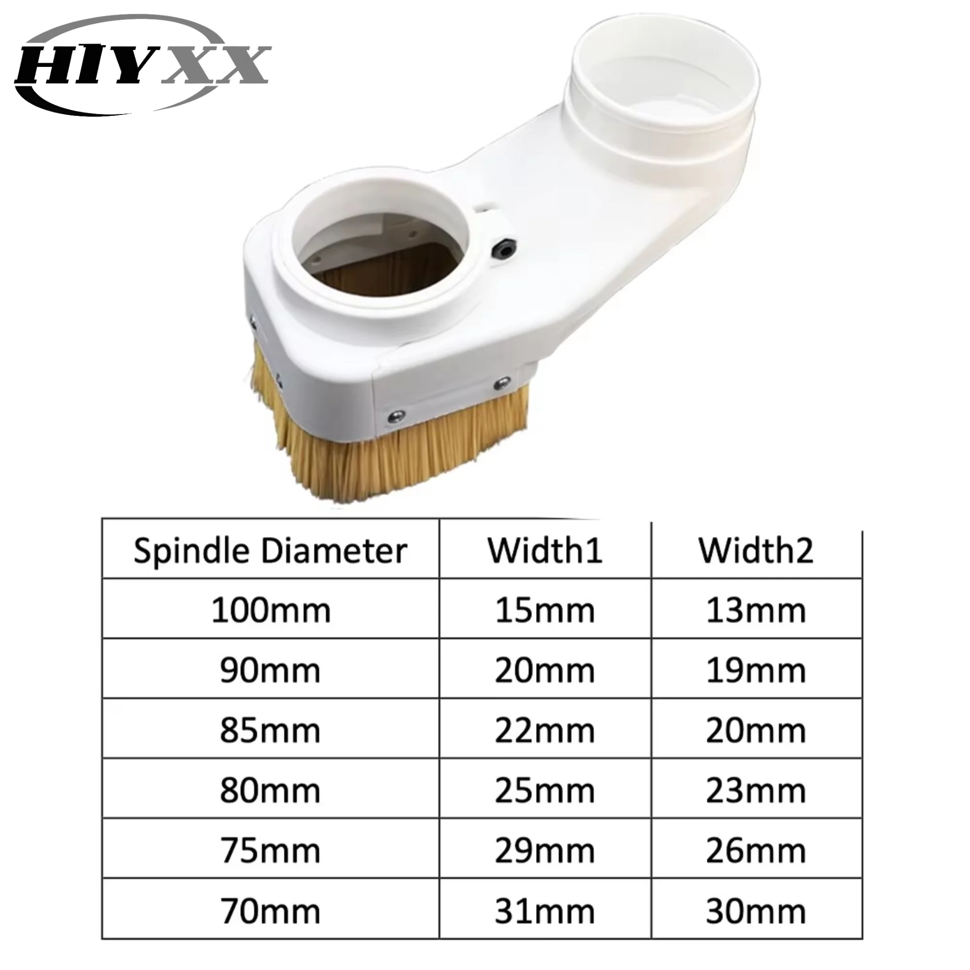 CNC Spindle Shoe Dust Collector 70MM 75MM 80MM 85MM 90MM 100MM Dust Boot Cleaner Dust Cover Brush for 100MM Hose CNC Router