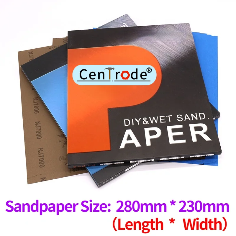 2 Pcs 80-10000 Grit SandPapers Wet And Dry Polishing Sanding Wet/dry Abrasive Sandpaper Paper Sheets Surface Finishing Made