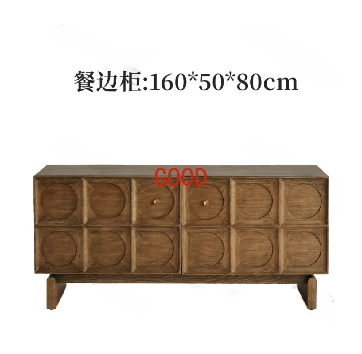 Mueble lateral de madera maciza retro rural americano