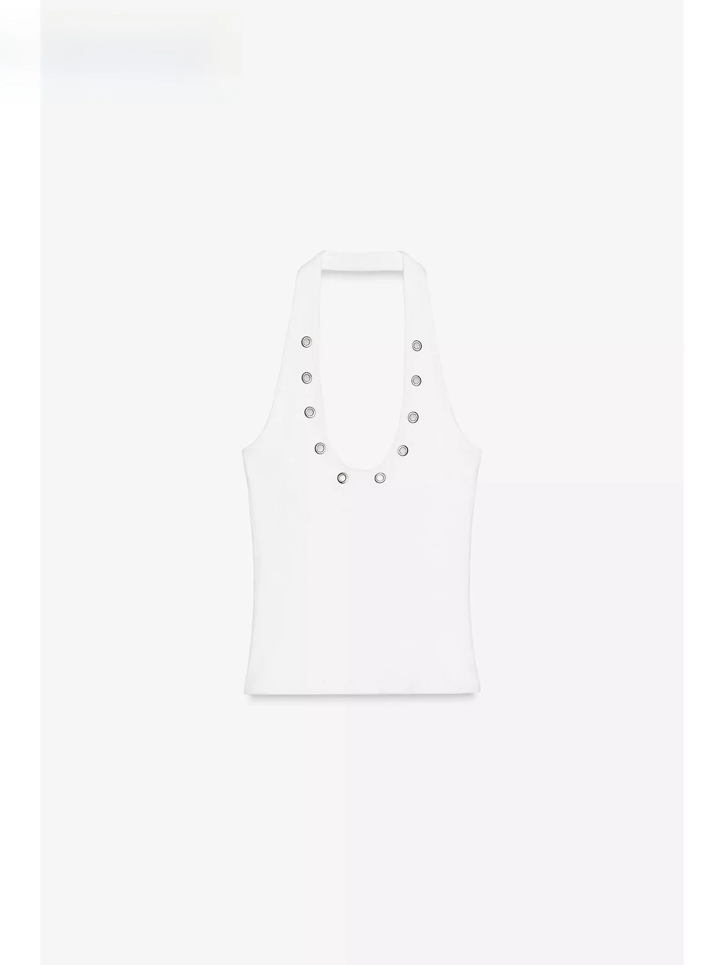 

Summer 2025 Hot Spicy Girl Waed Effect Svel T-irt Women's Ne Hanging Decoration Faionable Slim Fit Color