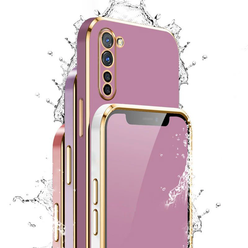 For OPPO Find X2 Lite Case Oppo reno3 5G Phone Case CPH2005 Luxury Square Plating ShockProof Silicone Back Cover reno 3 5G Cases