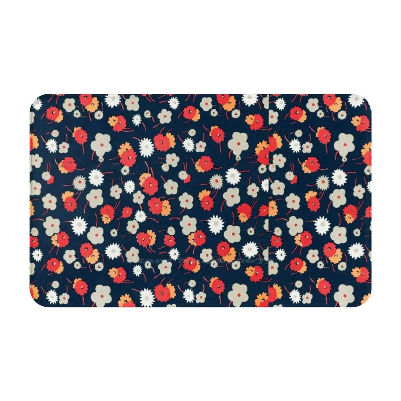 Colourful Flowers Soft Cushion Car Home Carpet Door Mat Yellow Flower Nature Pack Floral Plants Red Flowers Blue Flowers Grow