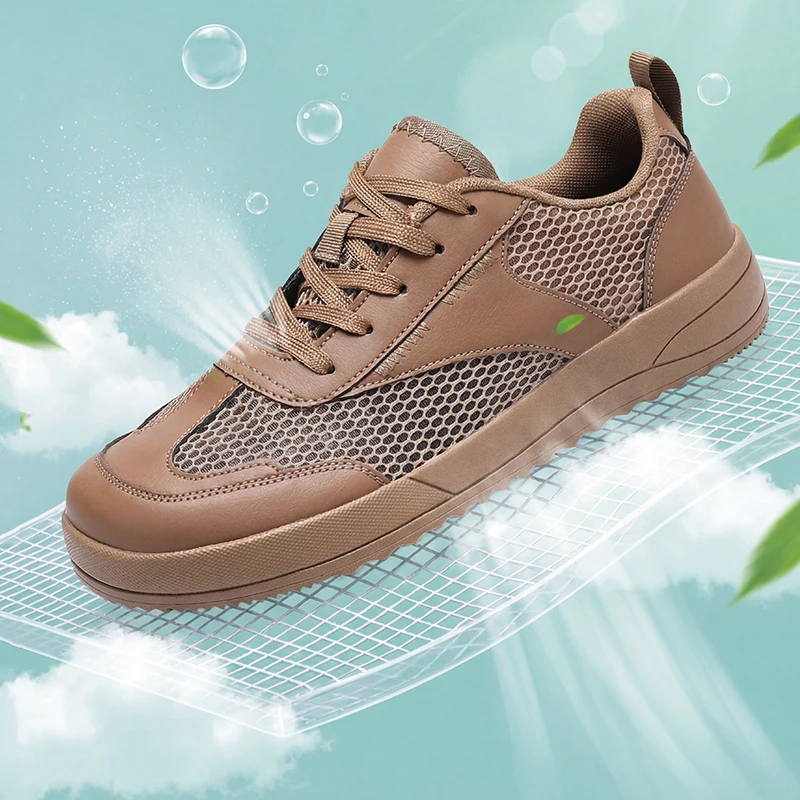 

New Wide-toe Men's Shoes Casual Soft Sole Wide-Toe Shoes Walking Sneakers Breathable Mesh Comfortable Barefoot Shoes Big Size 48