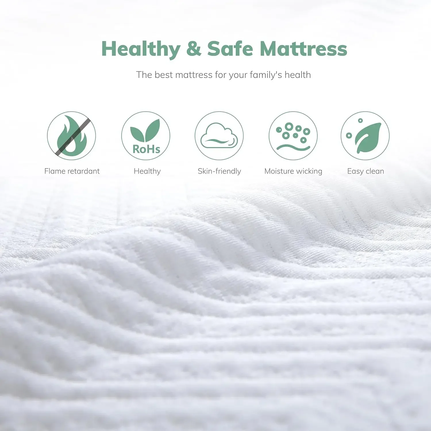 Materasso doppio in memory foam da 8 pollici, materasso verde gel rinfrescante letto in una scatola, certificato certificato certificato USA, materasso per bambini per letto a castello