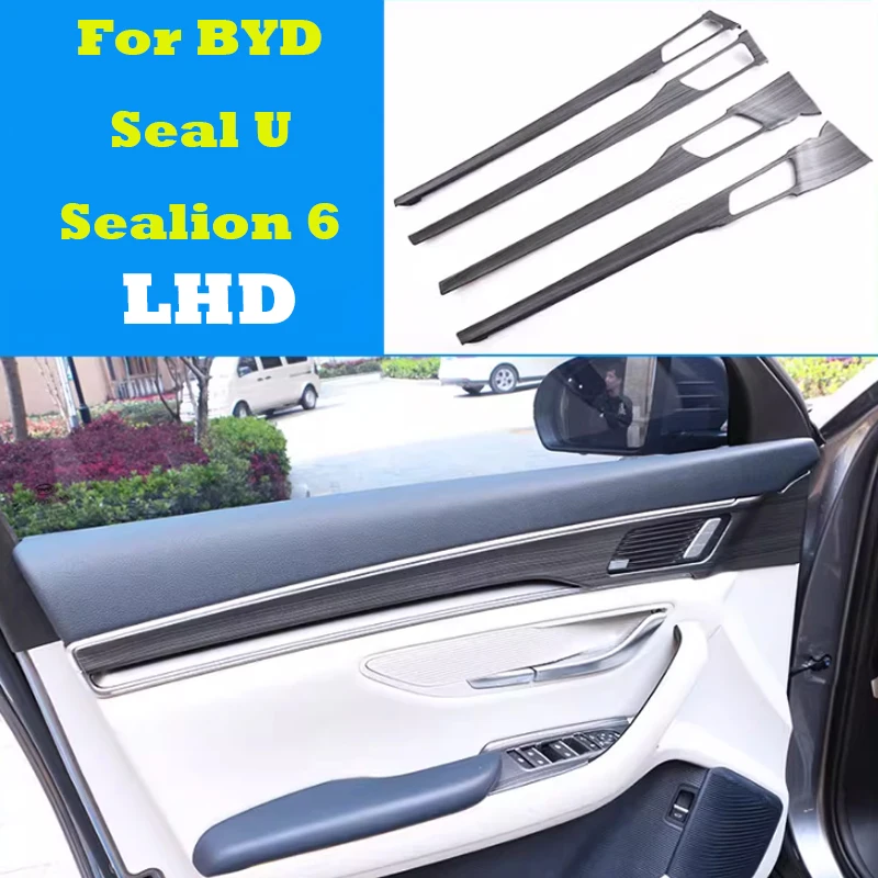 

LHD For BYD Seal U Sealion 6 2024 2025 2026 Interior Door Trim Strip Door Horn Panel Patch ABS Brushed Texture