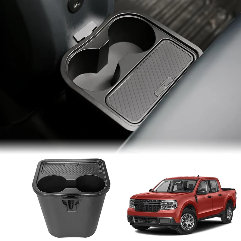 for-ford-maverick-2022-2024-abs-multi-function-trash-can-maverick-accessories-trash-bin-with-cup-holder-extra-rear-storage-box