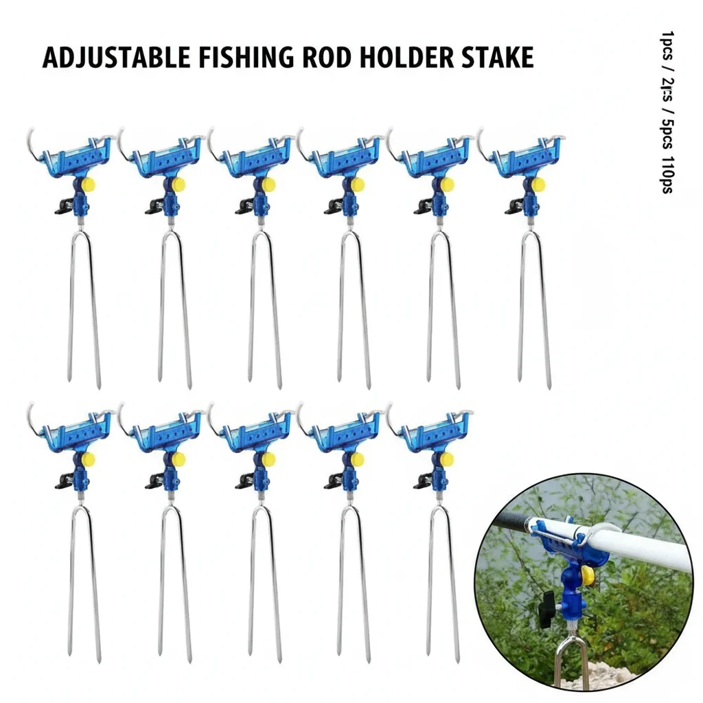 

Universal Fishing Rod Support Fishing Rod Holder Turret Bracket Fishing Rack Self-Locking