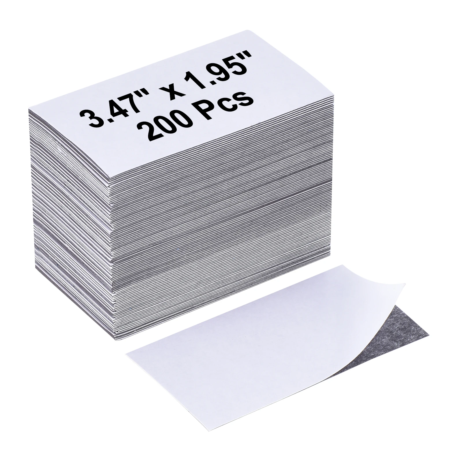 

200Pcs Business Card Magnets with Adhesive Backings 3.5x2" Handy Self Adhesive Magnetic Sheet for Business Name Card Photo Wall