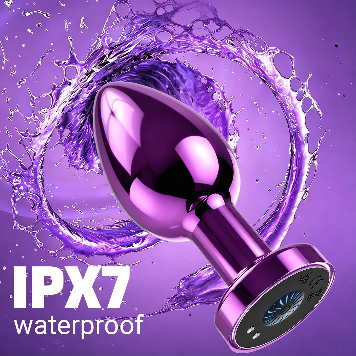 Anal Plug Vibrator APP Remote Control 10 Powerful Vibrations Prostate Massager with Flashing Light Base Adult Sex Toy for Couple