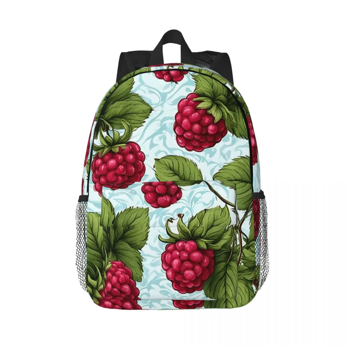 

Fresh Raspberry Pattern Backpack Daypack Large Capacity Boys Girls BookBag Shoulder Bags for Men Women Kids School Bag
