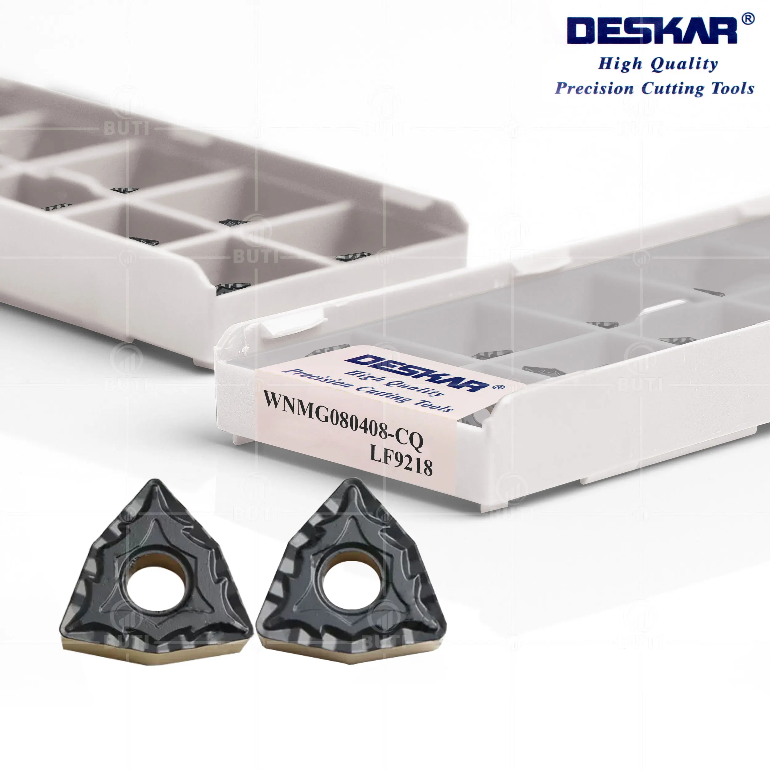 Imagem -02 - Deskar-cortadores de Giro Externos Duas Cores Metal Cnc Torno Carbide Insere Wnmg080404 080408 080412 tm hq cm Lf9218 100 Original