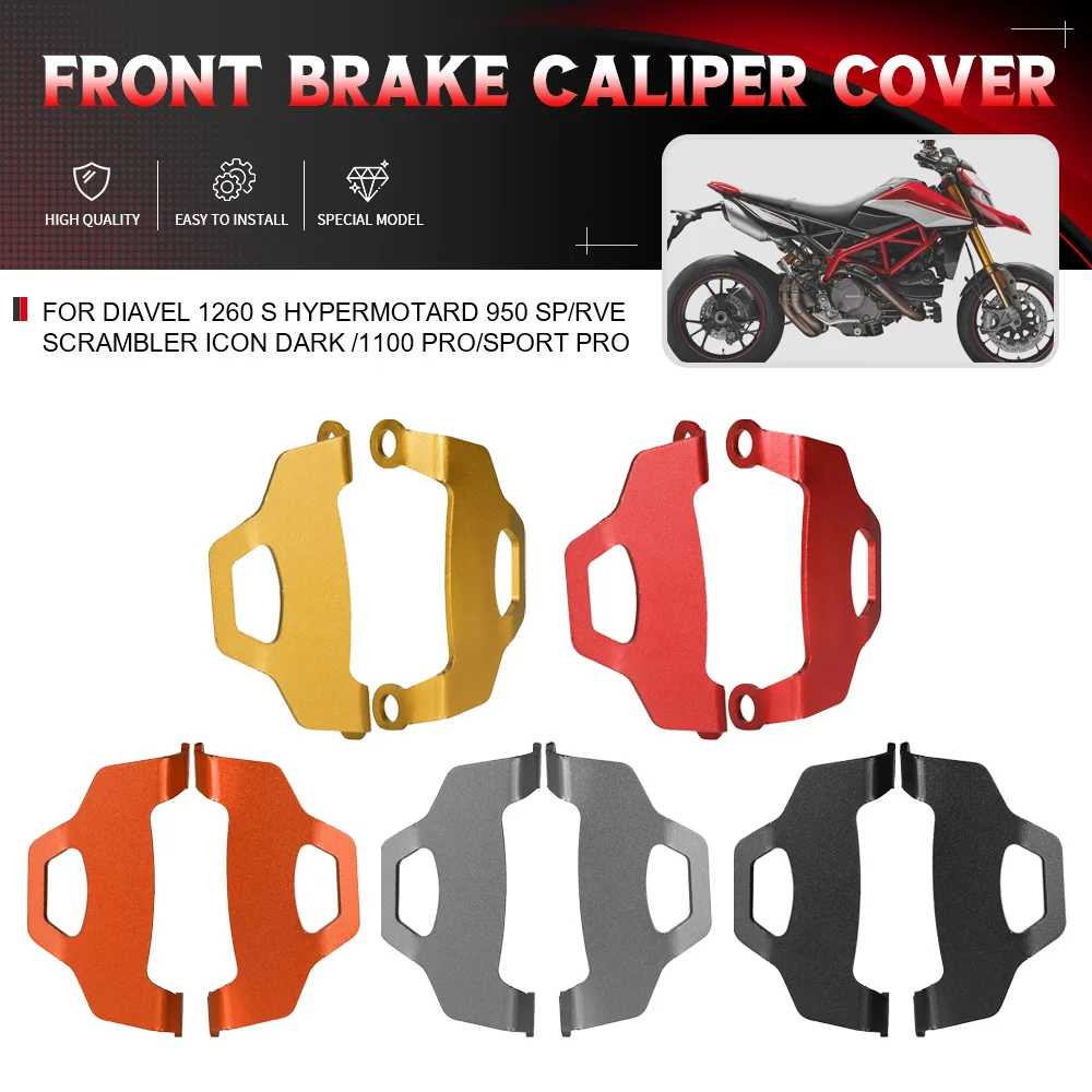 

For Ducati Diavel 1260 S Hypermotard 950 SP/RVE Scrambler Icon Dark /1100 Pro/Sport Pro Motorcycle Front Brake Caliper Cover