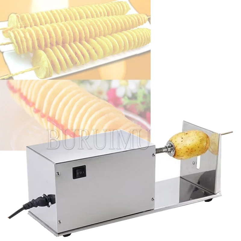 Automatic Stretch Tornado Potato Machine Potato Cutter Machine Potato Spiral Cutting Machine Potato Chips Machine Electric Type