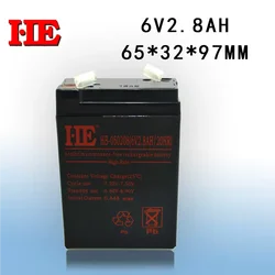 6V2.8AH Battery Rechargeable lead-acid Accumulator for Fire Light Table Lamp Electronic Scale